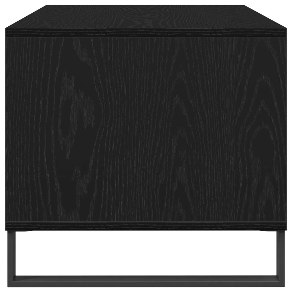 Mesa de Centro vidaXL Preto Carvalho 90x49x45 cm Madeira de Engenharia