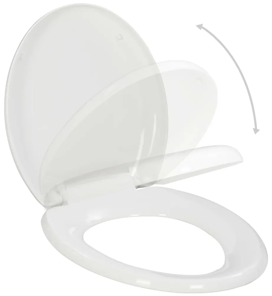 Tampo de sanita fecho suave com design remoção rápida branco
