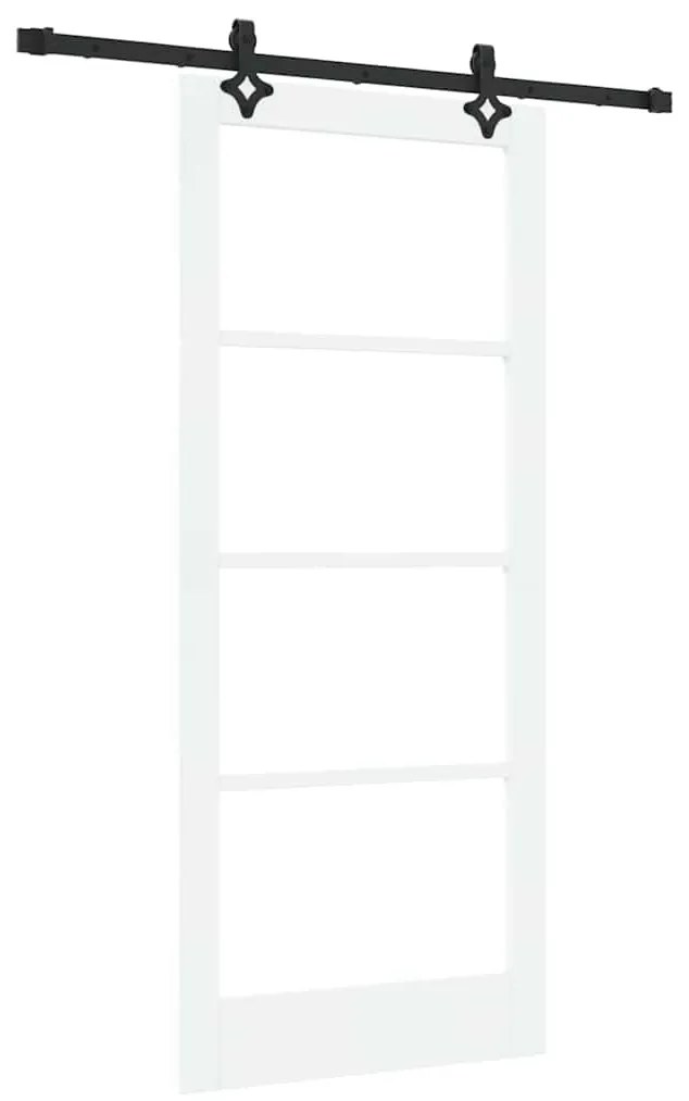 Porta Deslizante vidaXL com Conjunto de Ferragens Branca 86x198.5 cm M