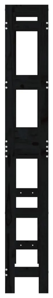 Toalheiro 63x26x171 cm madeira de pinho maciça preto