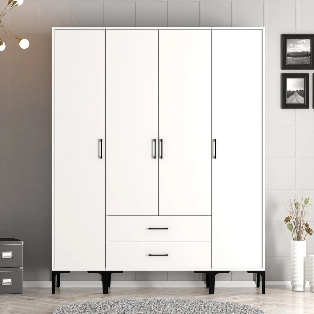 Roupeiro Kumsal STS – Branco – 160x47,5x201,4 cm