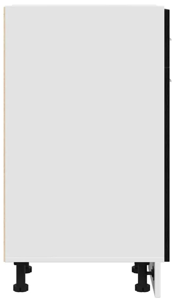 Armário de fundo em madeira de carvalho preto da - 30x46x81,5 cm, feit