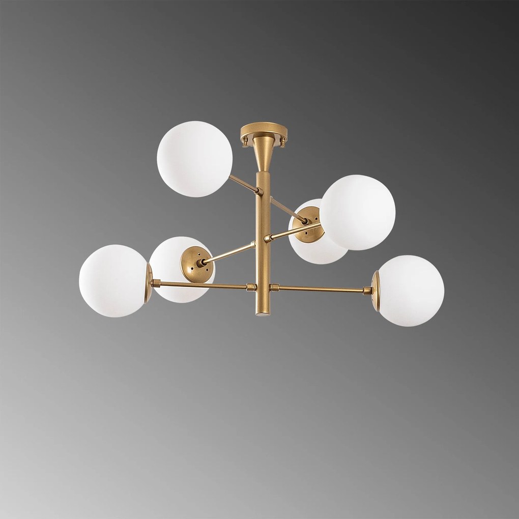 Candeeiro de Teto Arge – Dourado – 75 x 75 x 40 cm