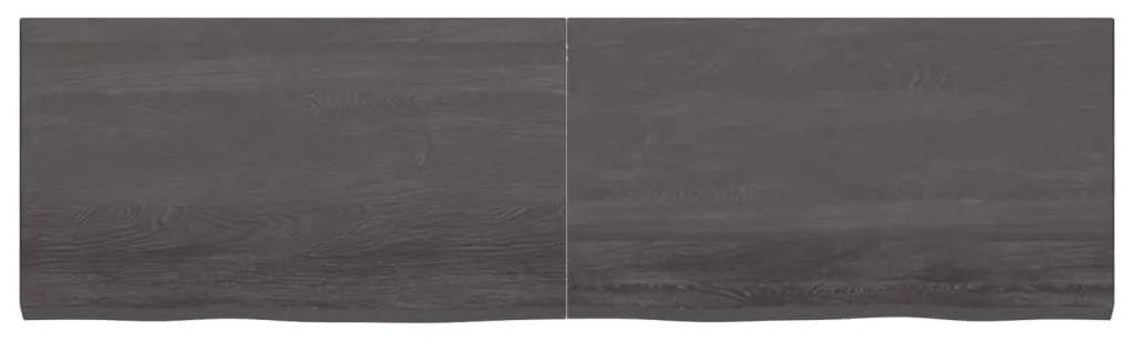 Prateleira de parede 180x50x4 cm carvalho tratado cinza-escuro