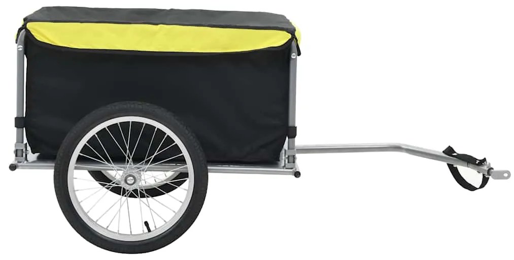 Reboque p/ bicicleta preto e amarelo 65 kg