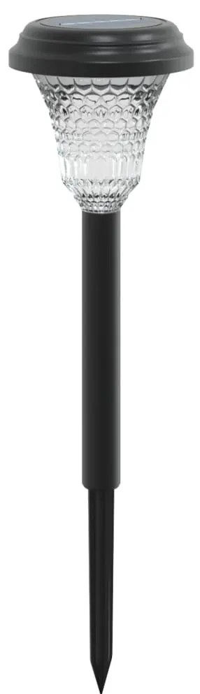 Luzes solares para caminhos com espigões 12 pcs branco