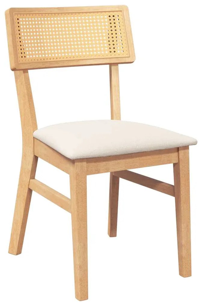 Cadeiras de jantar com almofadões 2 pcs madeira maciça