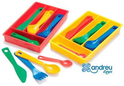 Jogo Dantoy Talheres 4 Serviços 17 Peças 11,5x18,5x2,5 cm