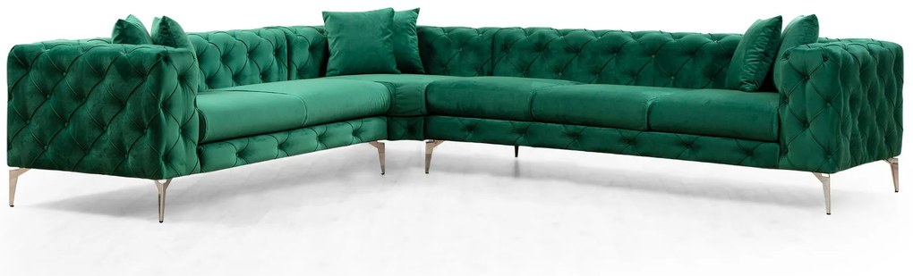 Sofá de Canto Como – Verde – 310 cm x 70 cm x 270 cm