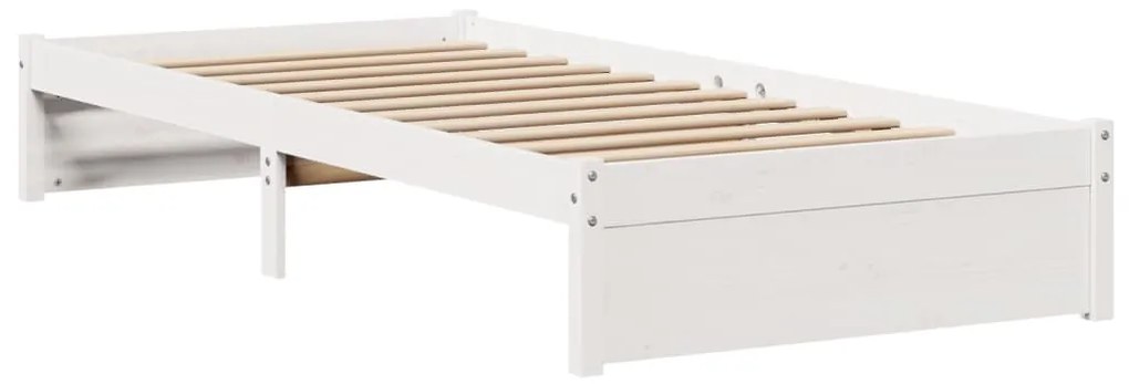 Estrutura de cama c/ cabeceira sem colchão 100x200 cm branco