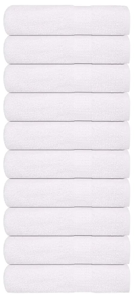 Toalhas de mãos 10 pcs 50x100 cm 360 gsm 100% algodão branco