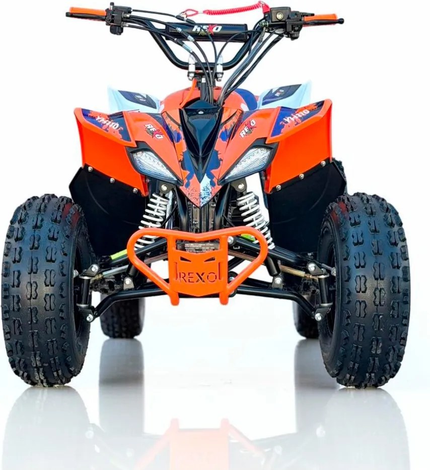 Mini moto 4 gasolina para crianças de 110 cc, REXO 4 Tempos YH110 Automática C/Marcha atrás e Limitador de velocidade Laranja