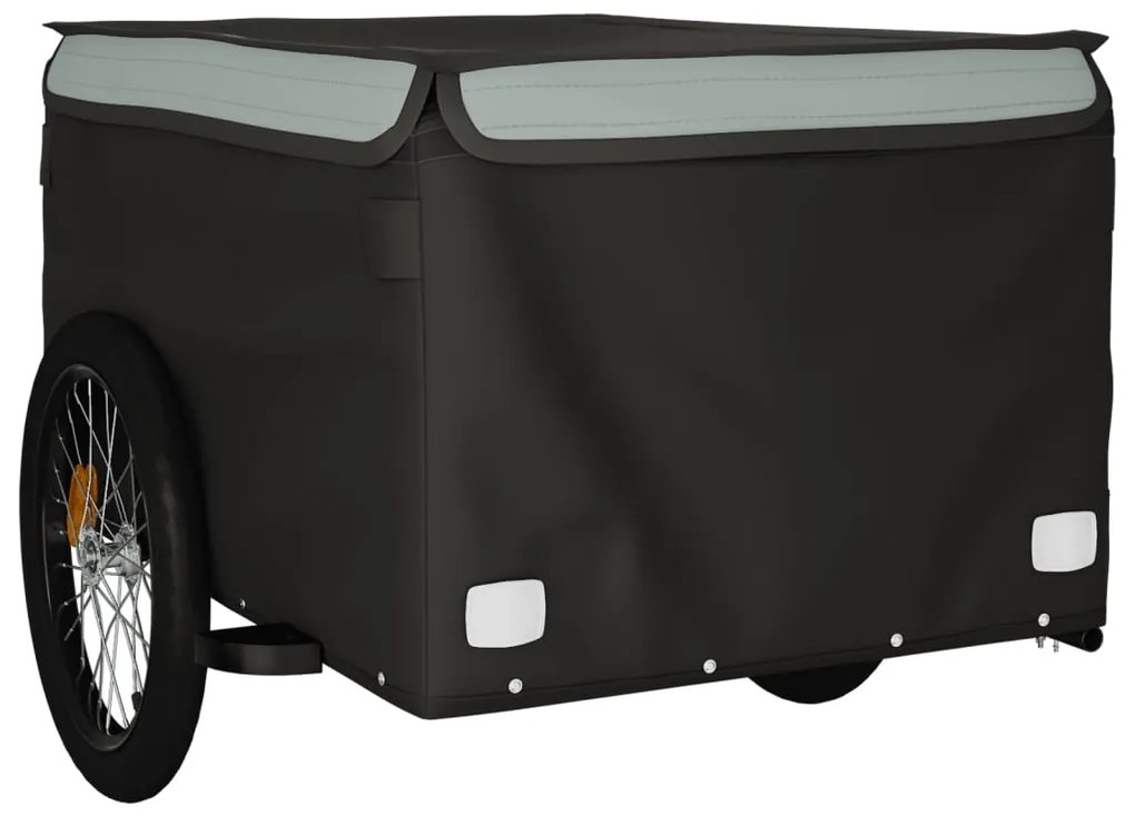 Reboque para bicicleta 45 kg ferro preto e cinza