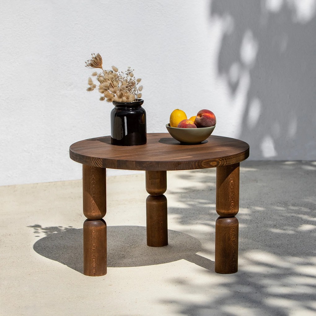 Mesa de Centro Ida – Nogueira – 60x40x60 cm