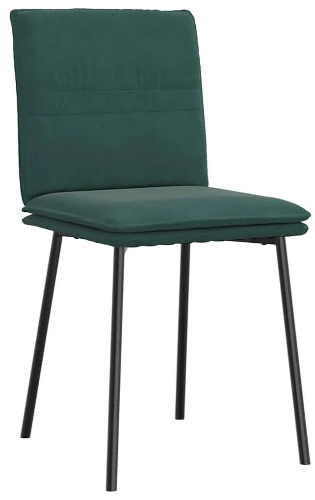 Cadeiras de jantar 2 pcs veludo verde-escuro