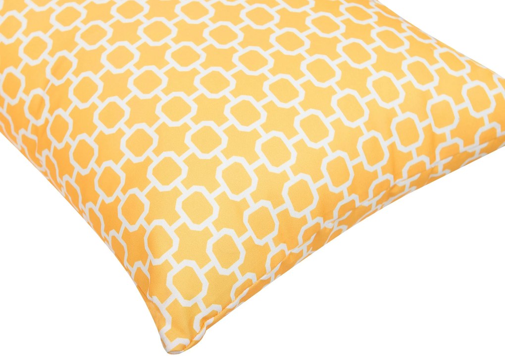 Conjunto de 2 almofadas de jardim com padrão amarelo 40 x 70 cm ASTAKOS Beliani