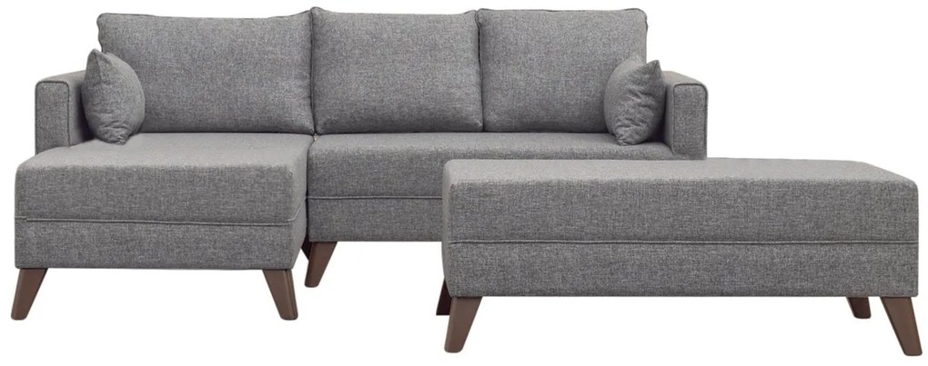 Sofá-Cama de Canto Bella – Cinzento – 205 x 85 x 140 cm