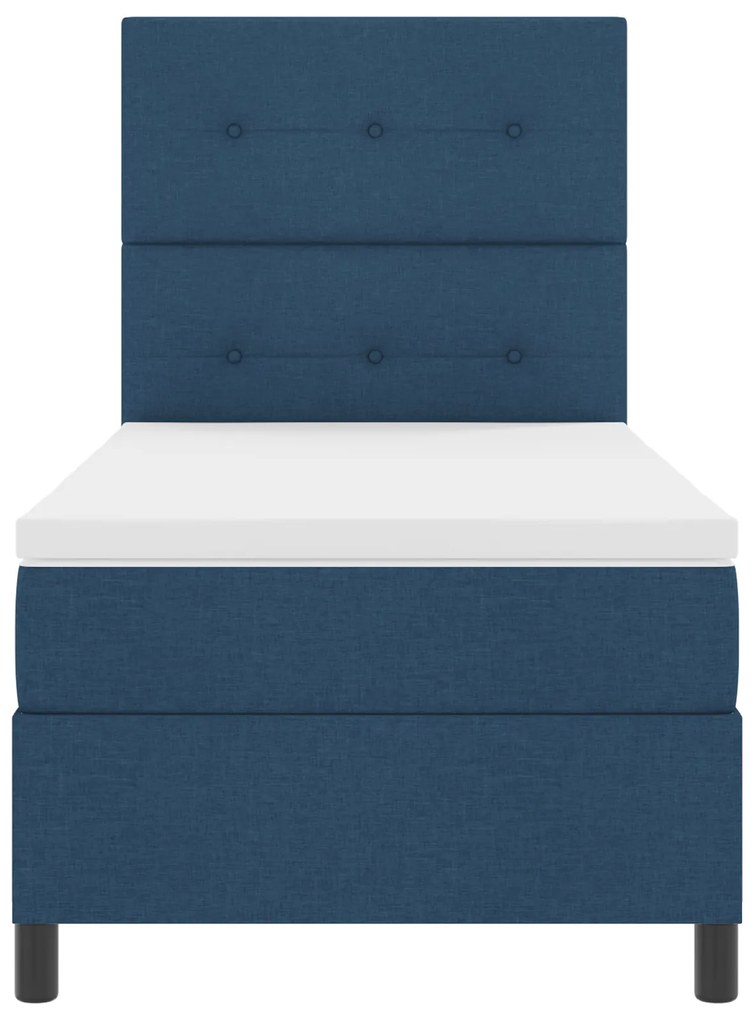 Cama Box com Colchão Azul 90x200 cm Tecido