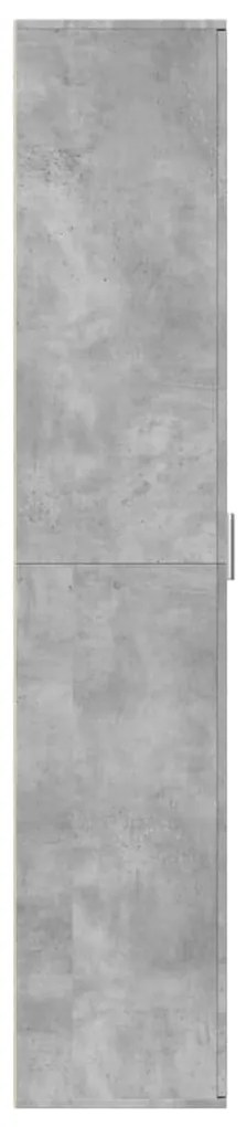 Aparador alto 60x35x180cm derivados de madeira cinzento cimento