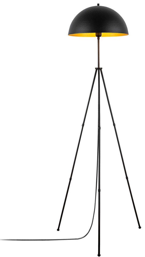 Candeeiro de Pé Can – Preto – 50 x 50 cm, Altura 170 cm
