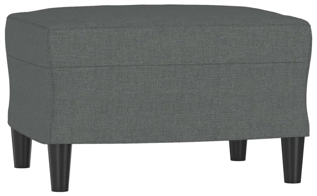 4 pcs conjunto de sofás com almofadas tecido cinzento-escuro