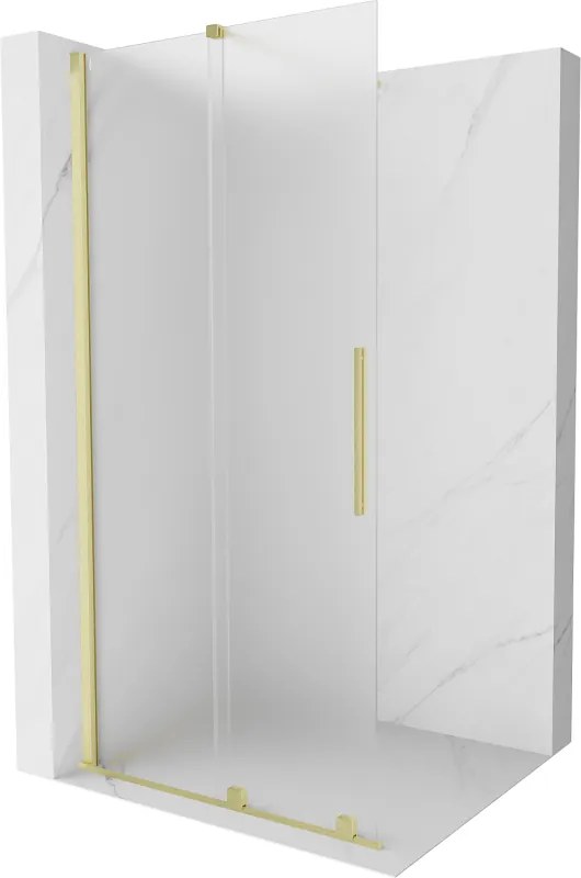 Mexen Velar Parede de duche deslizante Walk-in 80 x 200 cm, fosco 8 mm, dourado escovado - 871-080-000-33-55