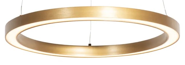 Candeeiro de suspensão dourado 40 cm com LED regulável em 3 níveis - Girello