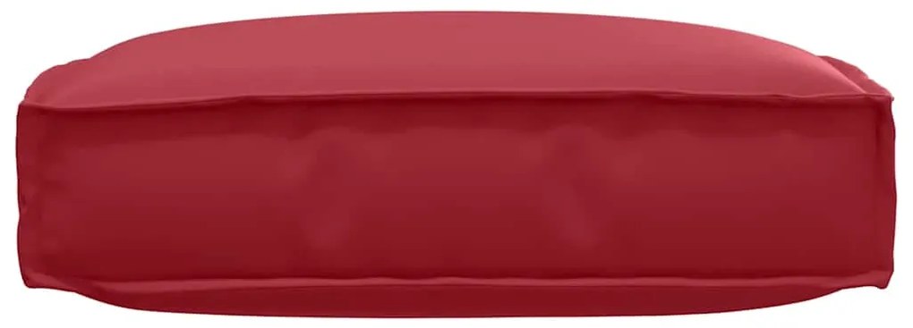 Almofada de Palete Para Assento Vermelha Vinho 60 x 60 x 12 cm Tecido