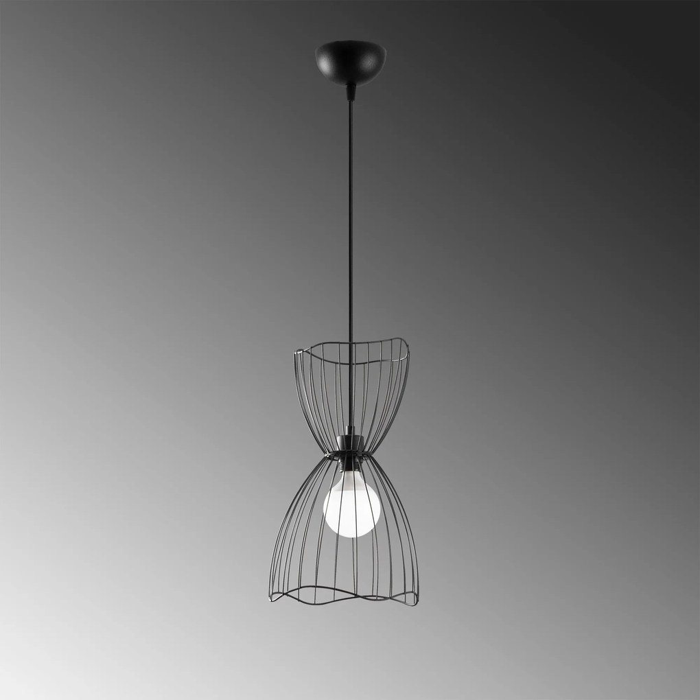 Candeeiro Suspenso Zeyno – Preto – 25 x 25 cm