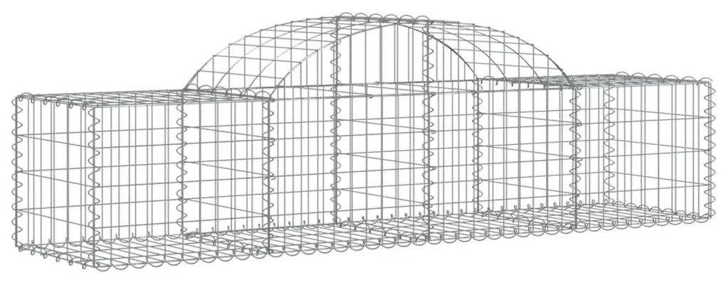 Cestos gabião arqueados 13pcs 200x50x40/60 cm ferro galvanizado