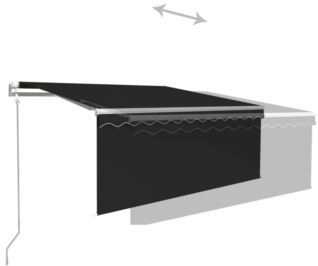 Toldo retrátil automático com estore 3x2,5 m antracite
