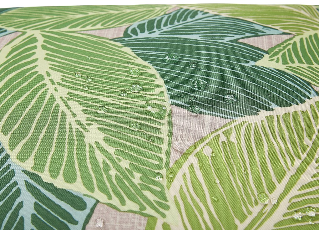 Conjunto de 2 almofadas exteriores com motivo de folha 45 x 45 cm verde VARKOS Beliani