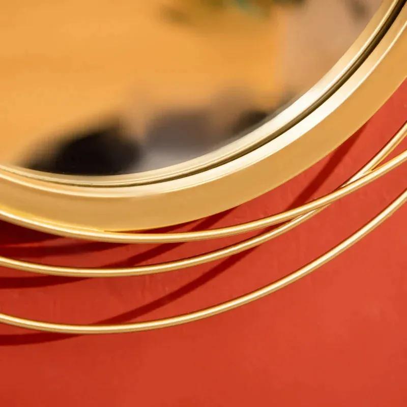 Conjunto de 4 Espelhos de Parede Belle com efeito 3D Dourado - Design