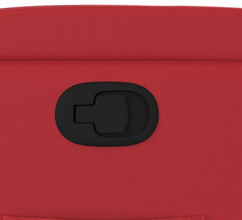 Poltrona reclinável couro artificial vermelho