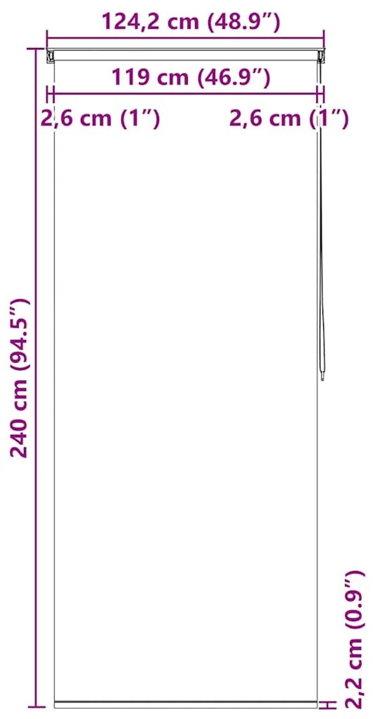 Estore de rolo para o duche 120x240 cm Splash