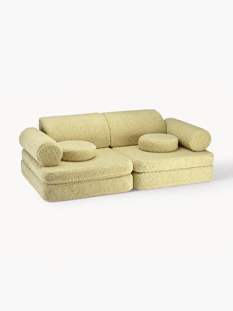 Sofá de brincar modular em teddy para crianças artesanal Sugar