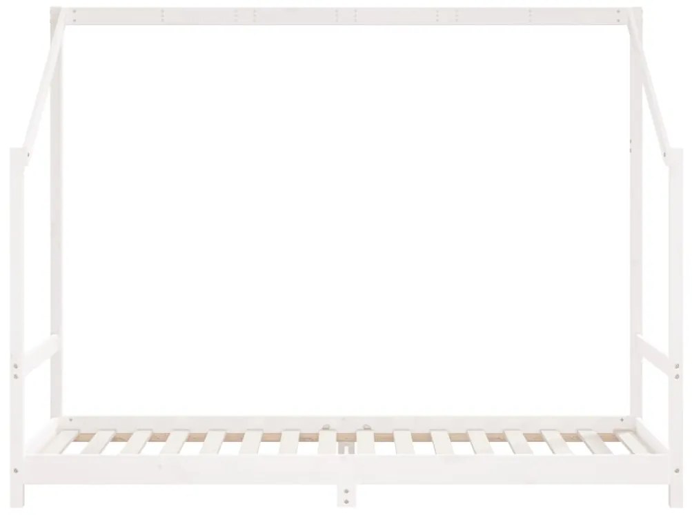 Estrutura de cama infantil 80x200 cm pinho maciço branco