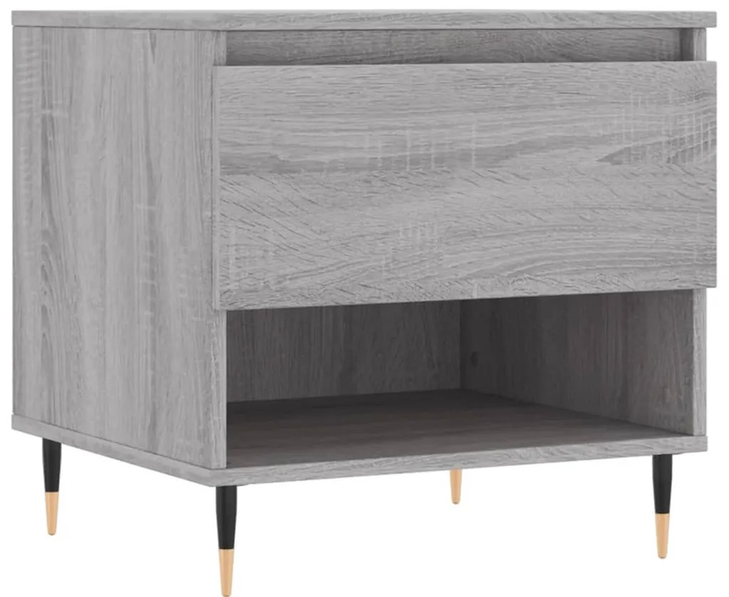 Mesas de centro 2 pcs 50x46x50cm deriv. madeira cinzento sonoma