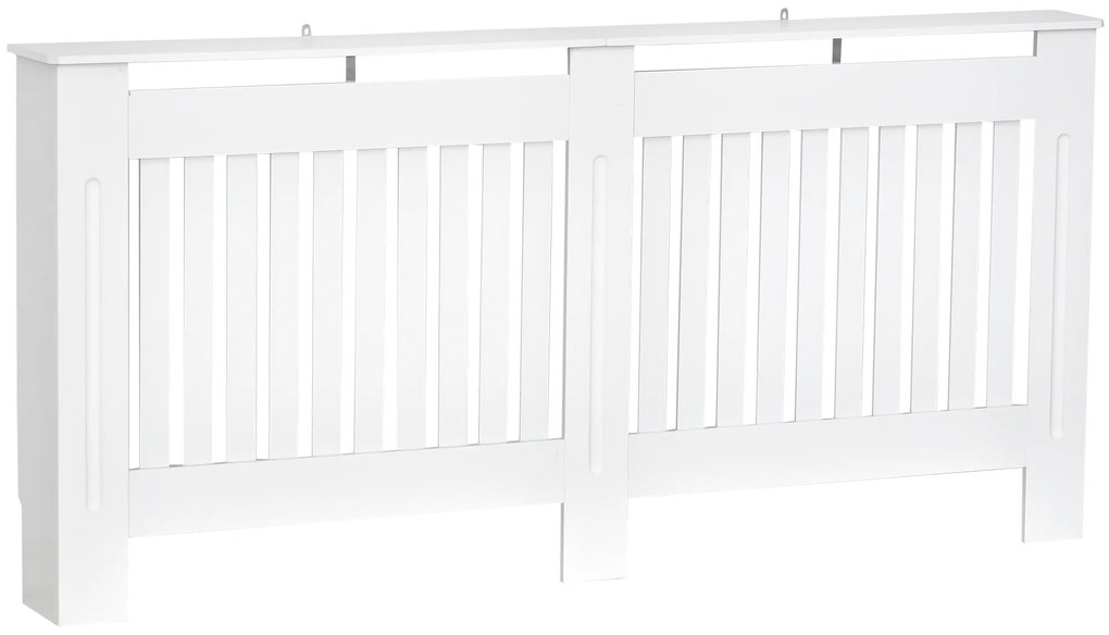 HOMCOM Cobertura Radiador Moderna de MDF com Prateleira Superior para Sala de Estar Dormitório Escritório 172x19x81 cm Branco