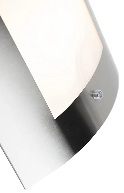 Candeeiro de parede exterior em aço IP44 sensor crepuscular - Emmerald Moderno