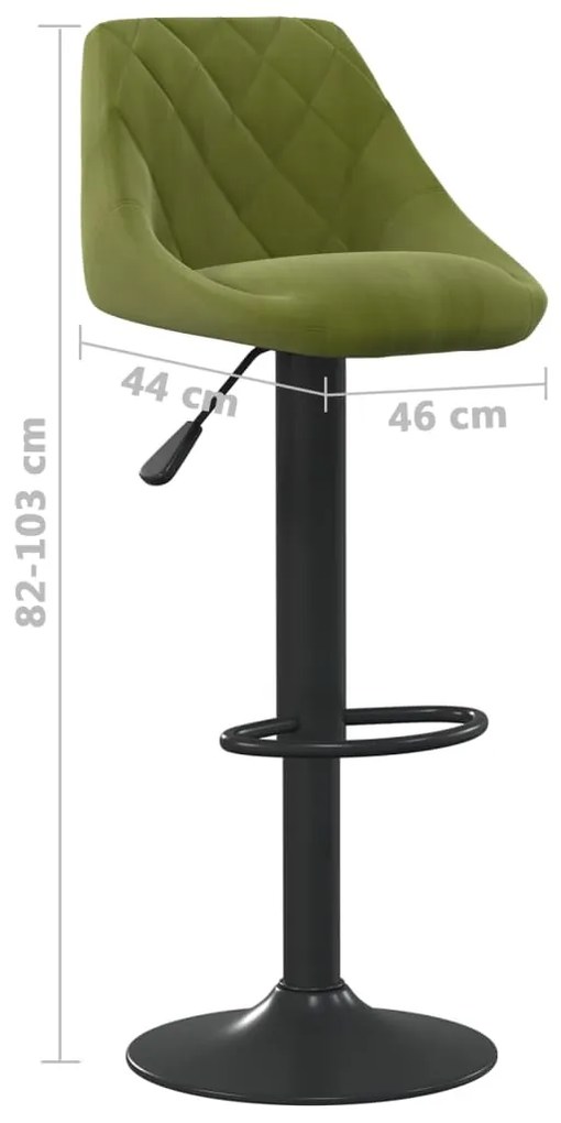 Bancos de bar 2 pcs veludo verde-claro