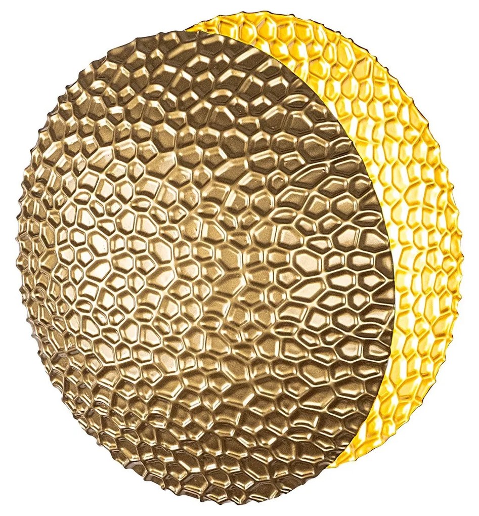Candeeiro de Parede Yosma - Dourado - 21cmx21cmx15cm