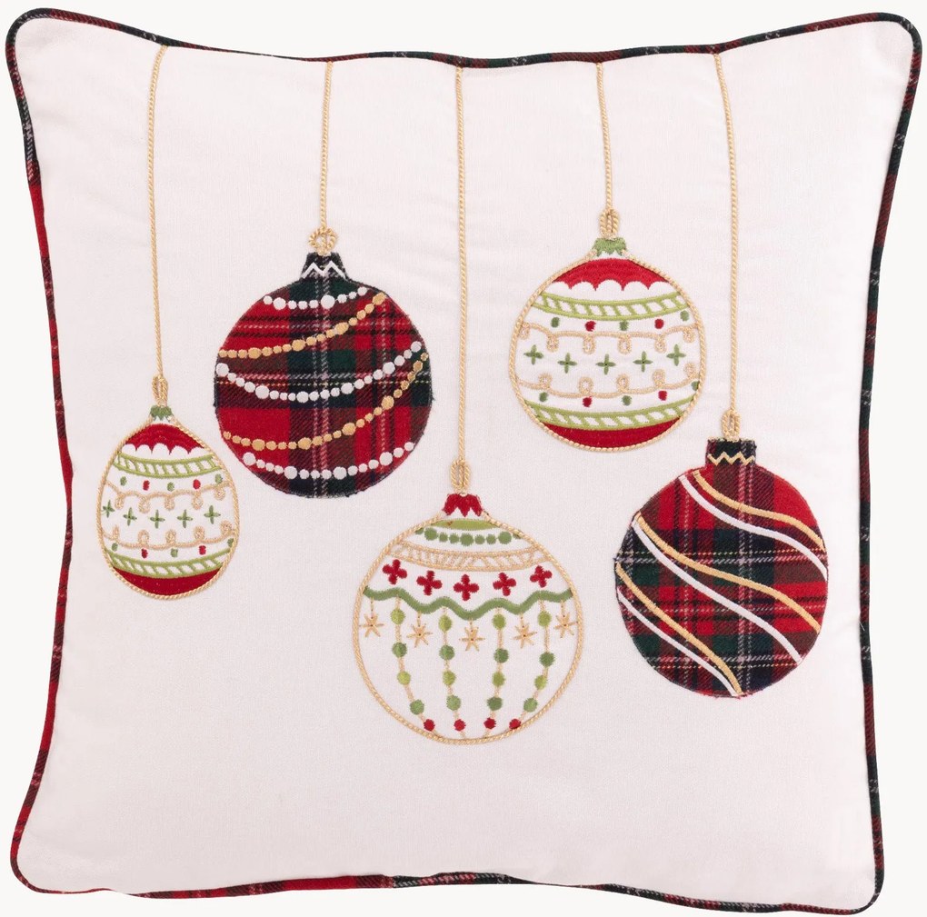 Almofada de Natal em algodão Christmas Baubles