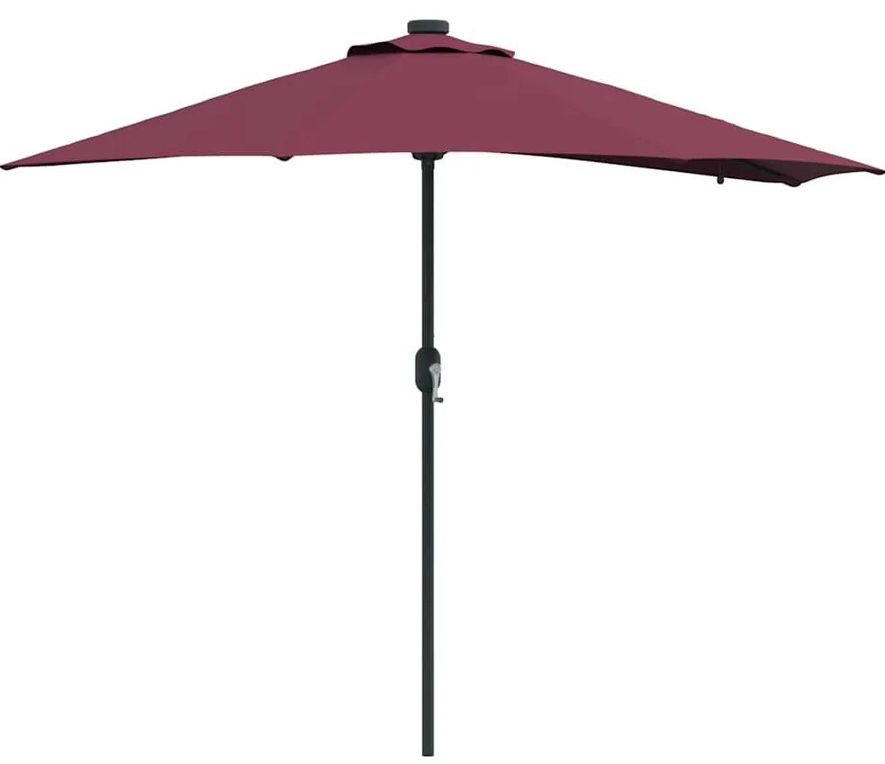 Guarda-sol de Jardim Vermelho bordô 294 x 150 x 223 cm tecido