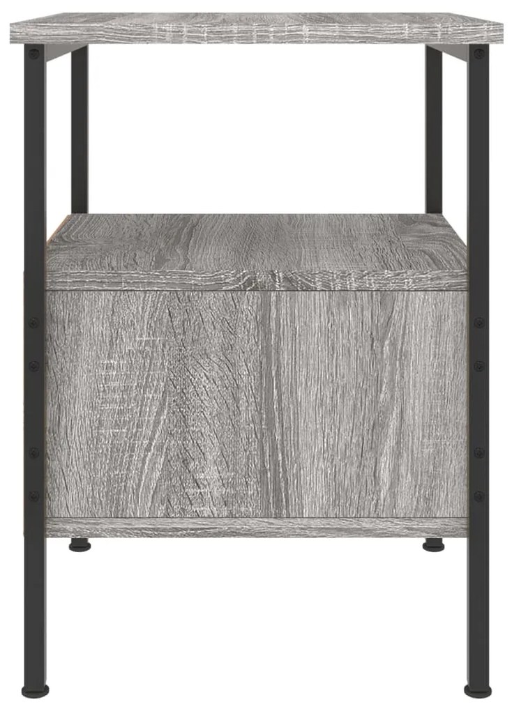 Mesas de cabeceira 2pcs derivados de madeira sonoma cinza