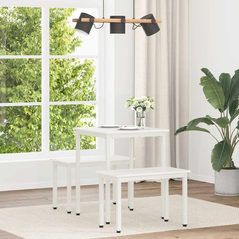 vidaXL Mesa de jantar Branco 60 x 60 x 75 cm