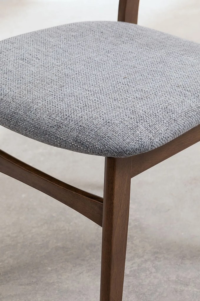 Conjunto de 2 Cadeiras Klod - Madeira Escura - Design Nórdico