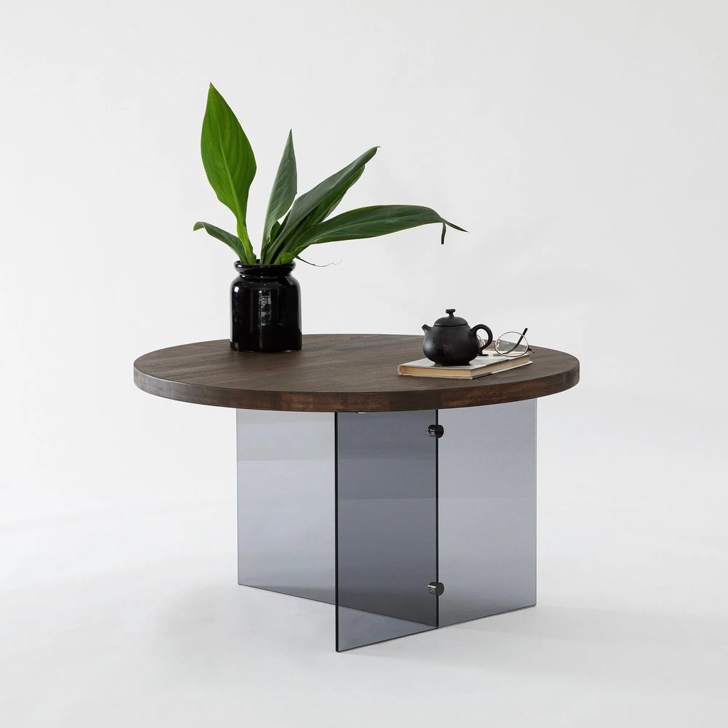 Mesa de Centro Serenity – Nogueira e Cinzento Escuro – 70 cm x 40 cm
