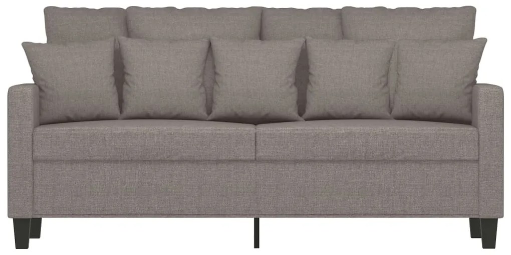 Sofá de 2 lugares tecido 140 cm cinzento-acastanhado