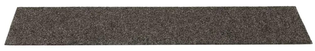 Tapetes de escada adesivos 30 pcs 76x20 cm retangular antracite